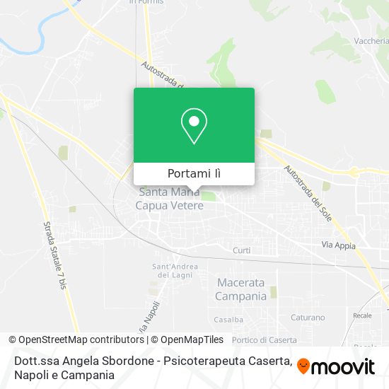 Mappa Dott.ssa Angela Sbordone - Psicoterapeuta Caserta