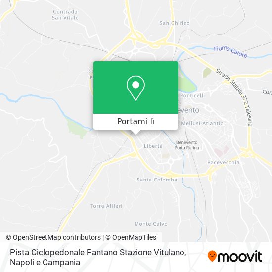 Mappa Pista Ciclopedonale Pantano Stazione Vitulano