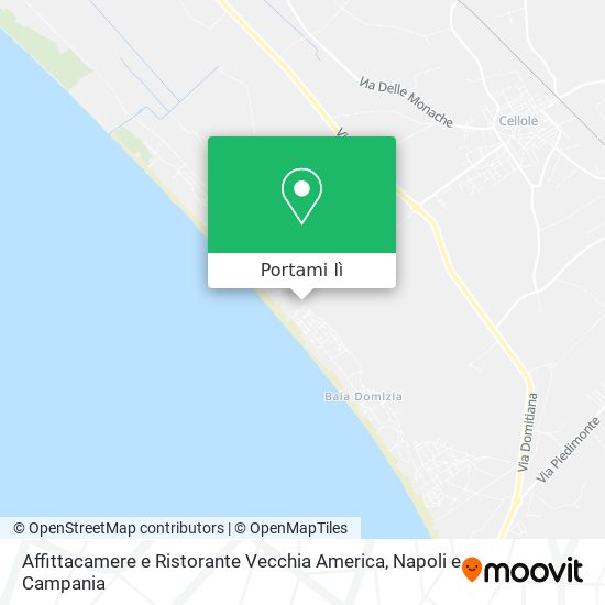 Mappa Affittacamere e Ristorante Vecchia America