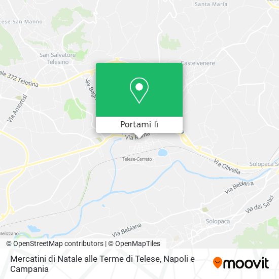 Mappa Mercatini di Natale alle Terme di Telese
