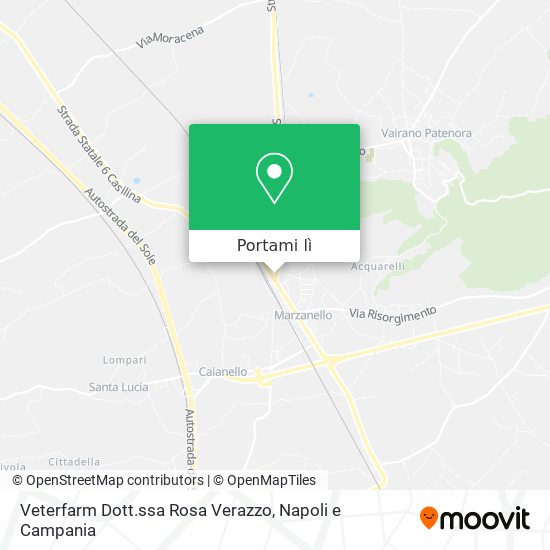 Mappa Veterfarm Dott.ssa Rosa Verazzo