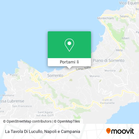 Mappa La Tavola Di Lucullo