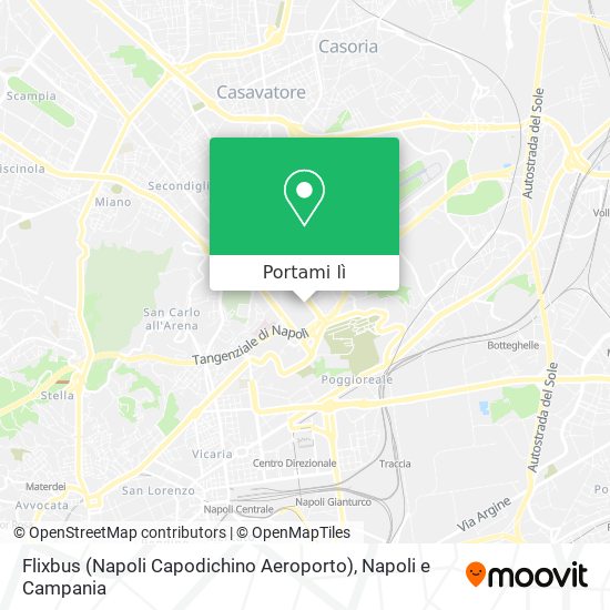 Mappa Flixbus (Napoli Capodichino Aeroporto)