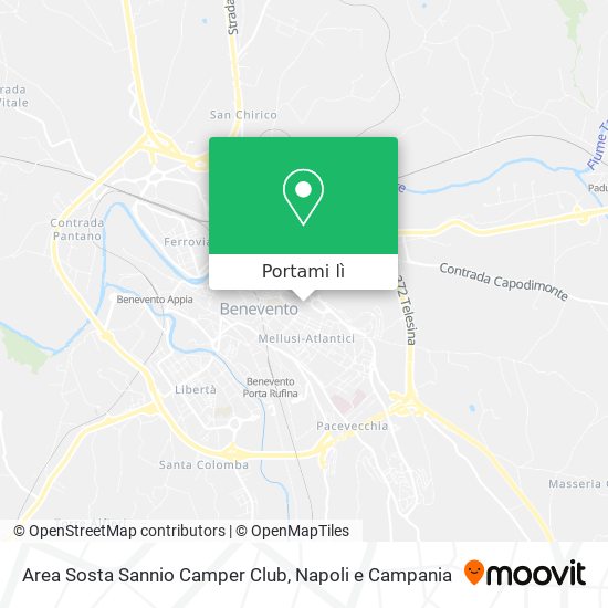 Mappa Area Sosta Sannio Camper Club