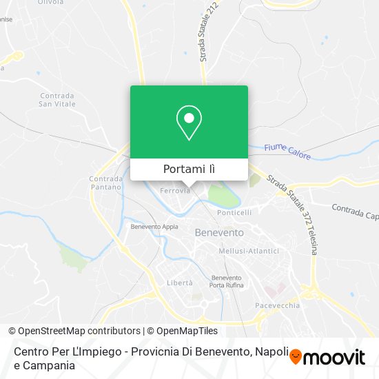 Mappa Centro Per L'Impiego - Provicnia Di Benevento