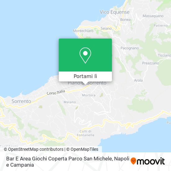 Mappa Bar E Area Giochi Coperta Parco San Michele