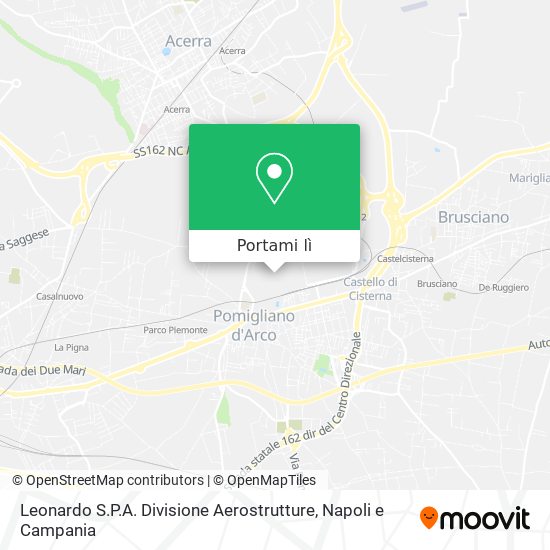 Mappa Leonardo S.P.A. Divisione Aerostrutture