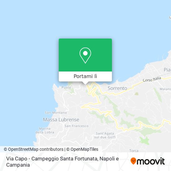 Mappa Via Capo - Campeggio Santa Fortunata