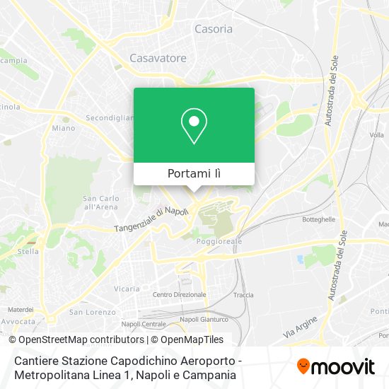 Mappa Cantiere Stazione Capodichino Aeroporto - Metropolitana Linea 1