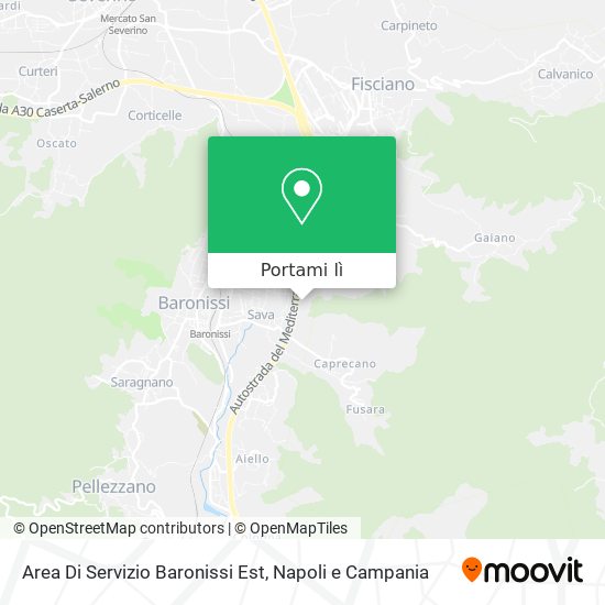 Mappa Area Di Servizio Baronissi Est