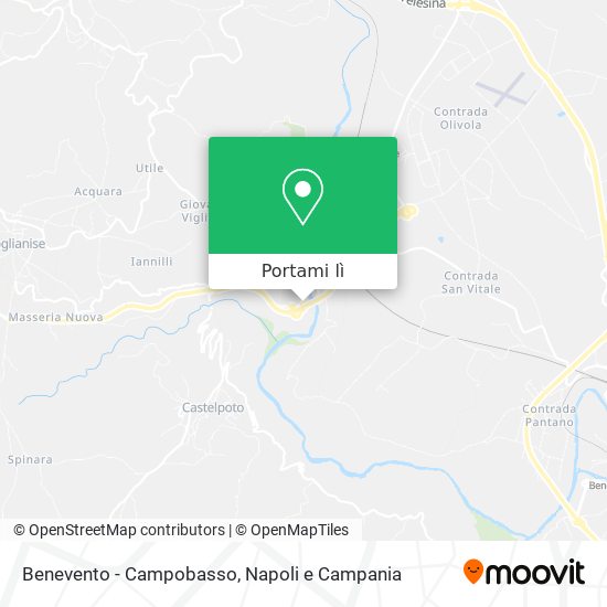 Mappa Benevento - Campobasso