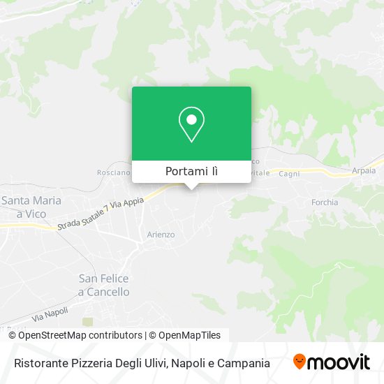 Mappa Ristorante Pizzeria Degli Ulivi