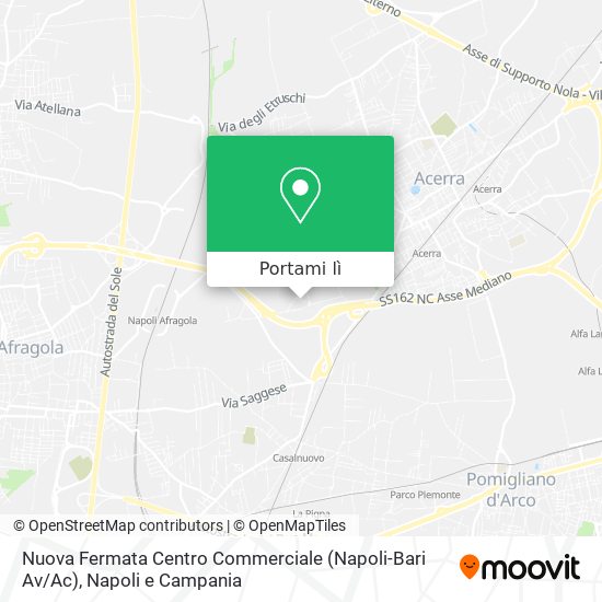 Mappa Nuova Fermata Centro Commerciale (Napoli-Bari Av / Ac)