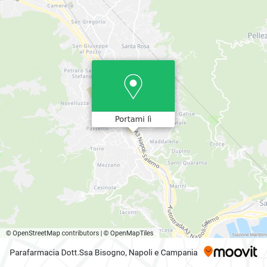 Mappa Parafarmacia Dott.Ssa Bisogno