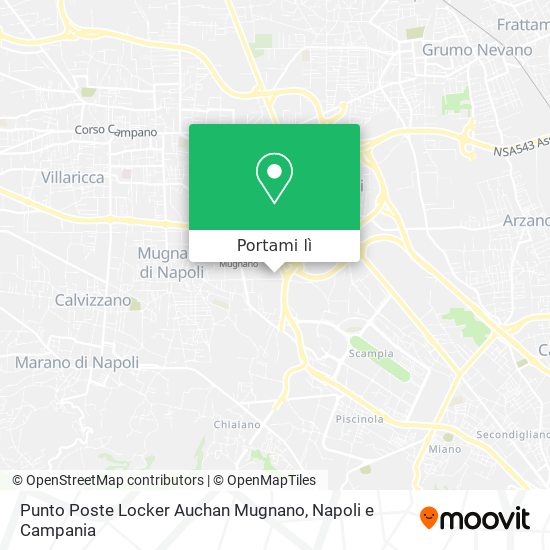 Mappa Punto Poste Locker Auchan Mugnano