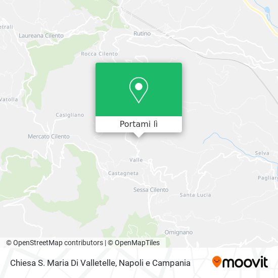 Mappa Chiesa S. Maria Di Valletelle