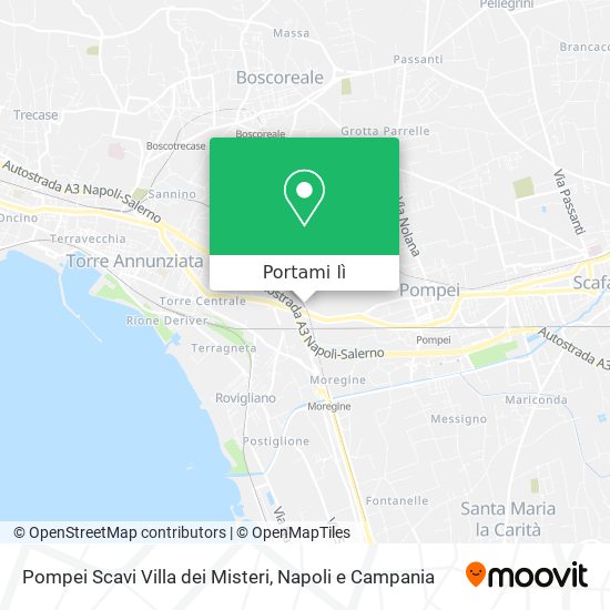 Mappa Pompei Scavi Villa dei Misteri