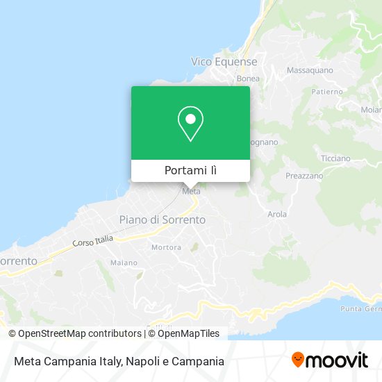 Mappa Meta Campania Italy