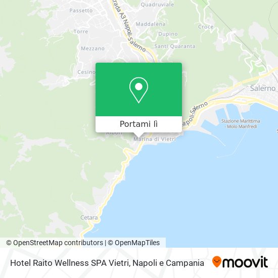 Mappa Hotel Raito Wellness SPA Vietri