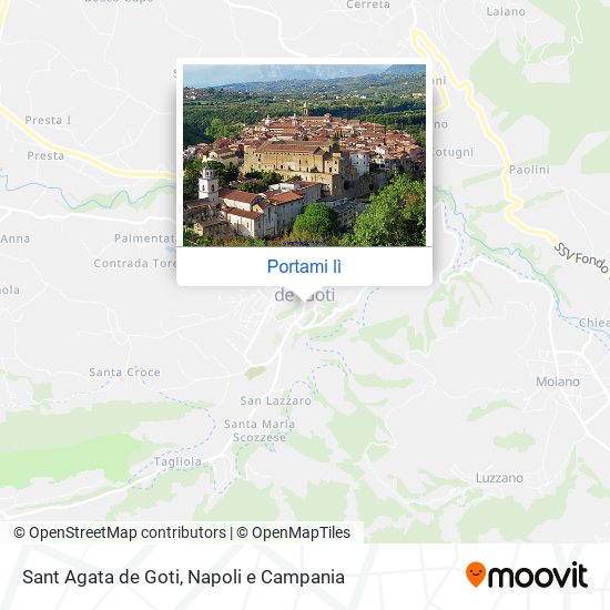 Mappa Sant Agata de Goti