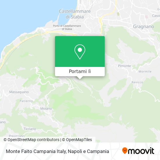 Mappa Monte Faito Campania Italy