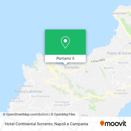 Mappa Hotel Continental Sorrento
