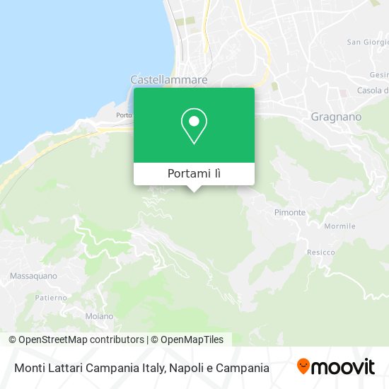 Mappa Monti Lattari Campania Italy