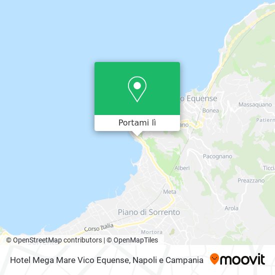 Mappa Hotel Mega Mare Vico Equense