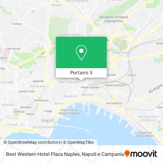 Mappa Best Western Hotel Plaza Naples