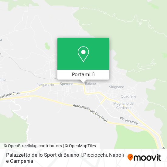 Mappa Palazzetto dello Sport di Baiano I.Picciocchi