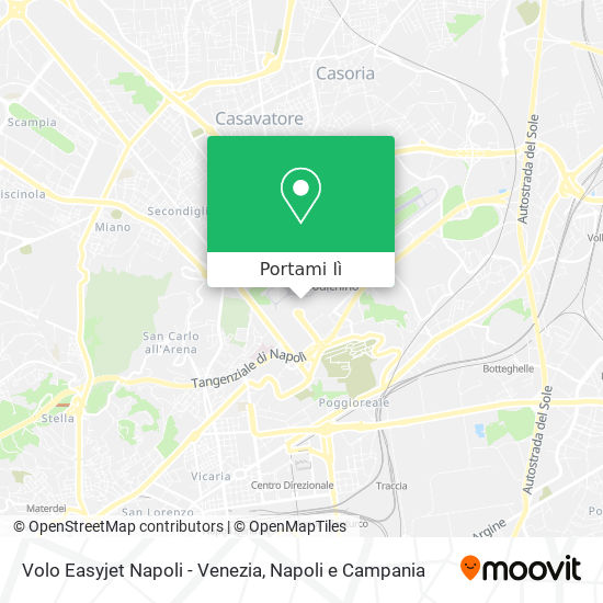 Mappa Volo Easyjet Napoli - Venezia