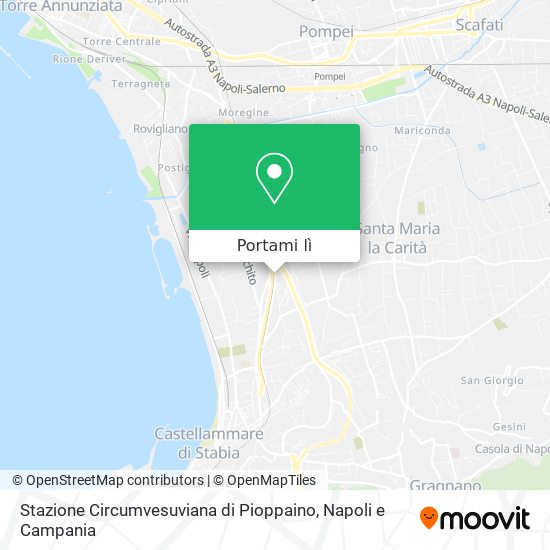 Mappa Stazione Circumvesuviana di Pioppaino