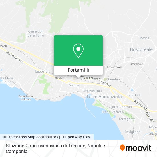 Mappa Stazione Circumvesuviana di Trecase