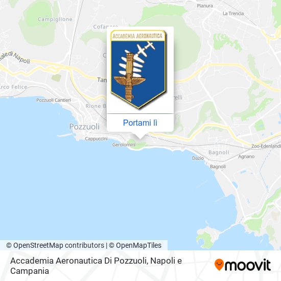 Come arrivare a Accademia Aeronautica Di Pozzuoli con Bus Treno o