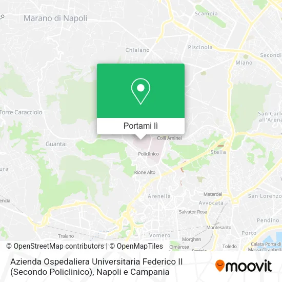 Mappa Azienda Ospedaliera Universitaria  Federico II  (Secondo Policlinico)