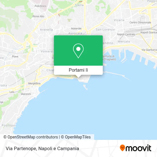 Mappa Via Partenope