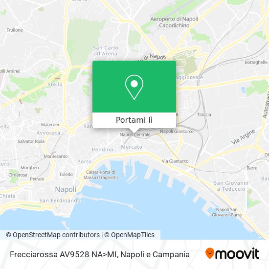 Mappa Frecciarossa AV9528 NA>MI
