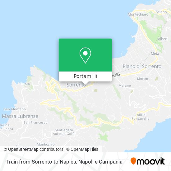 Mappa Train from Sorrento to Naples