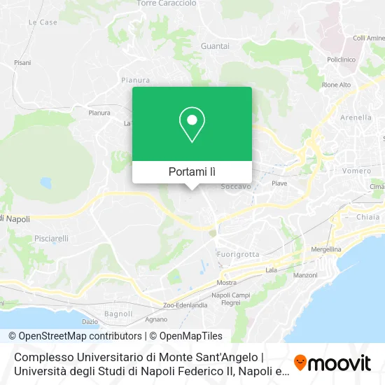 Mappa Complesso Universitario di Monte Sant'Angelo | Università degli Studi di Napoli Federico II