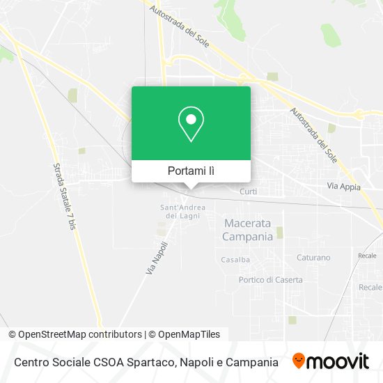 Mappa Centro Sociale CSOA Spartaco