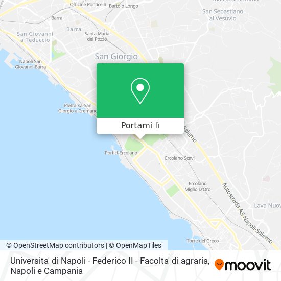 Mappa Universita' di Napoli - Federico II - Facolta' di agraria