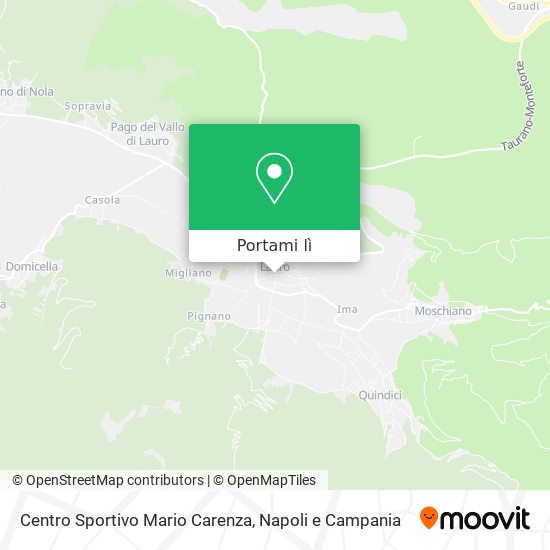 Mappa Centro Sportivo Mario Carenza