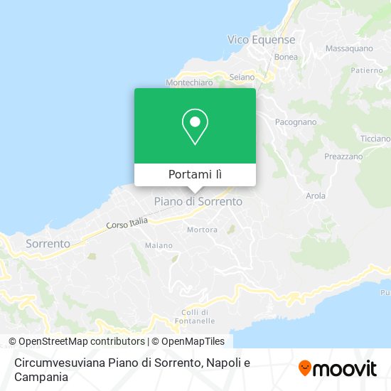 Mappa Circumvesuviana Piano di Sorrento