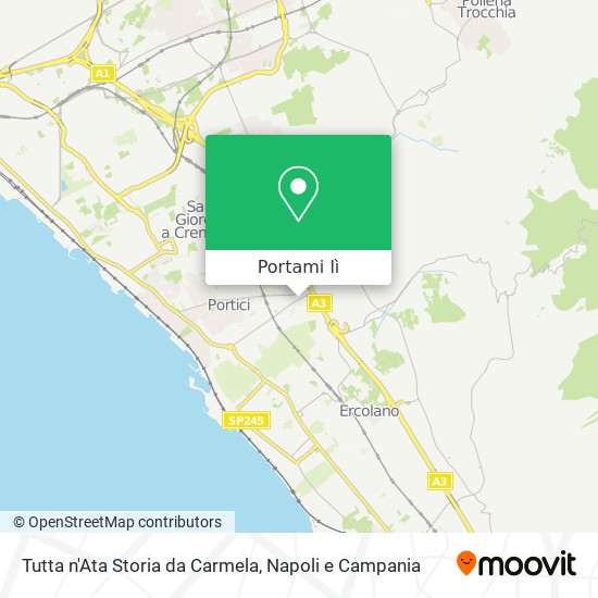 Mappa Tutta n'Ata Storia da Carmela