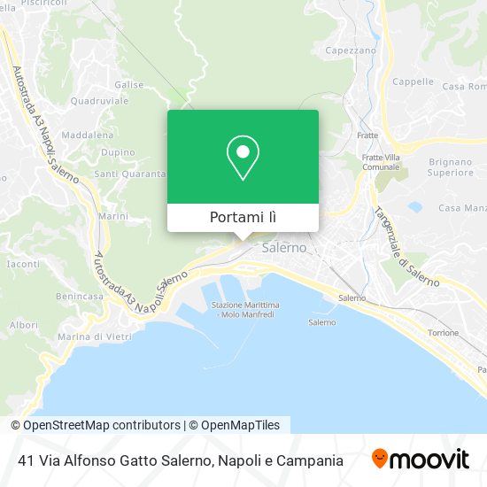 Mappa 41 Via Alfonso Gatto Salerno
