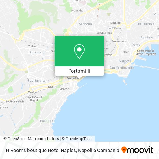 Mappa H Rooms boutique Hotel Naples