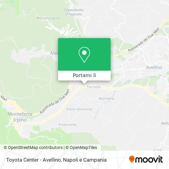 Mappa Toyota Center - Avellino