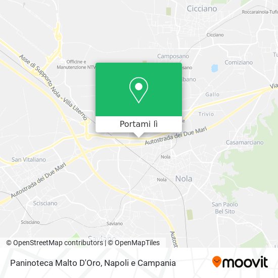 Mappa Paninoteca Malto D'Oro