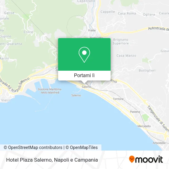 Mappa Hotel Plaza Salerno