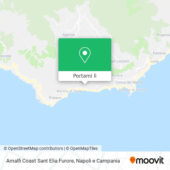 Mappa Amalfi Coast Sant Elia Furore